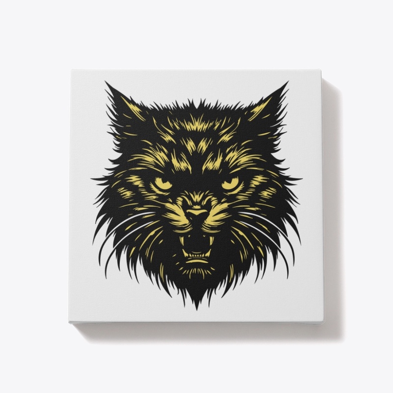 Angry Cat Head Design