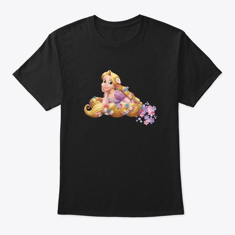 Rapunzel Black T-Shirt Front