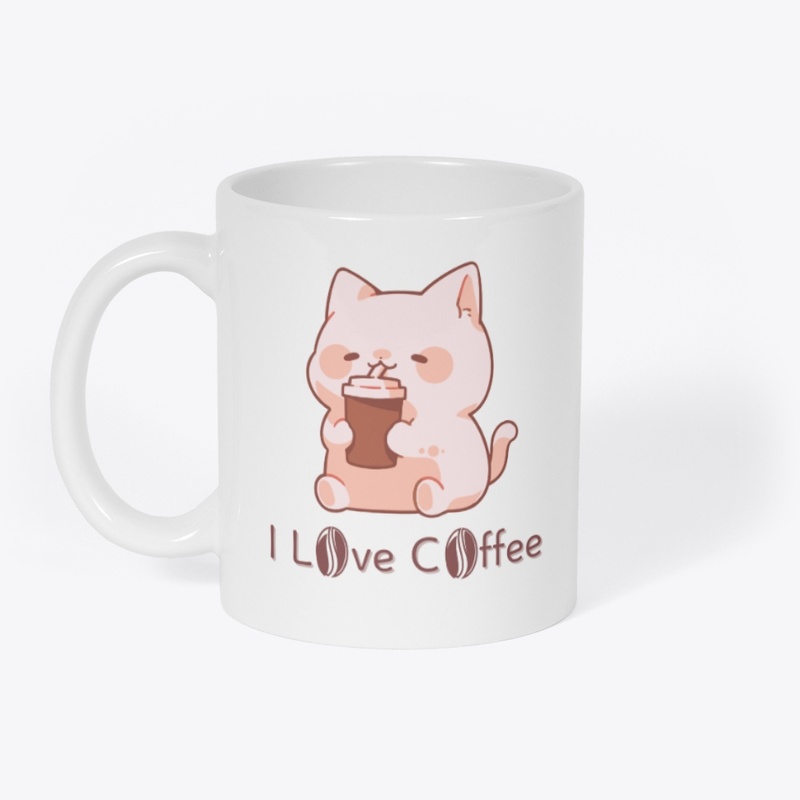 I Love Coffee Cat Combo