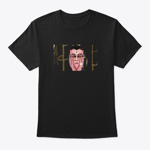 Bad Bunny Rap Black T-Shirt Front