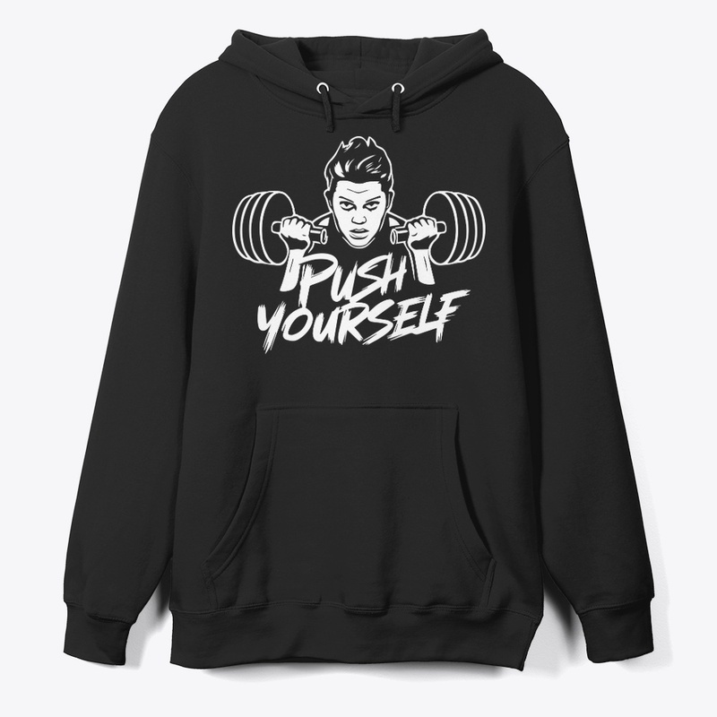 Push Yourself Typography Gym T-shirt