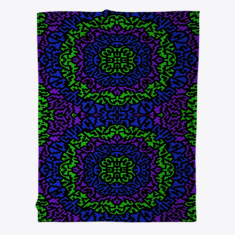 glowing flora in the circle of night