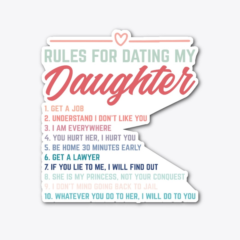 Mens Rules for Dating My Daughter Tshirt