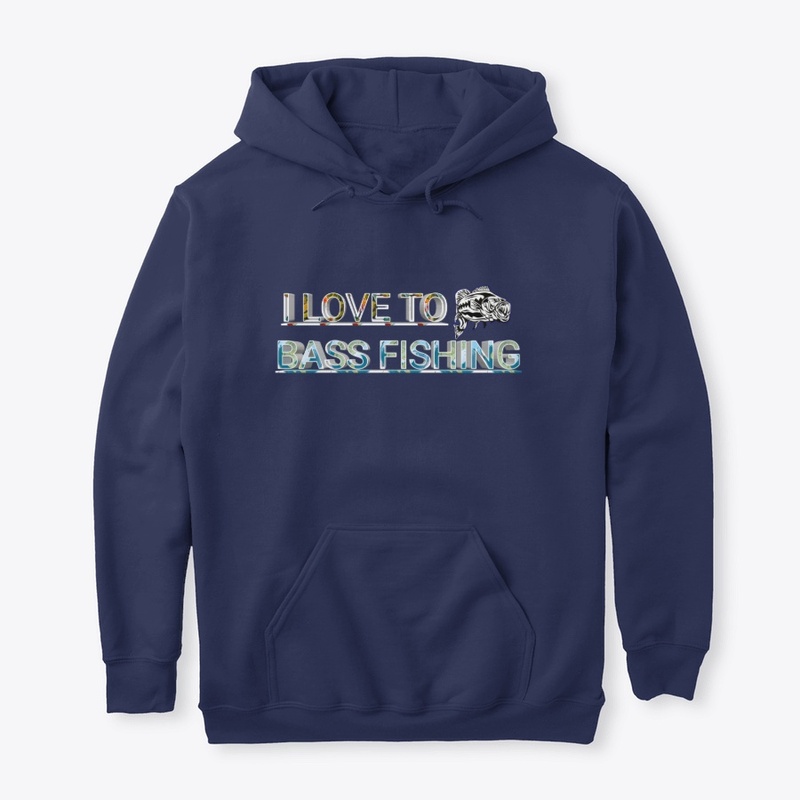 I love bass fishing tee  