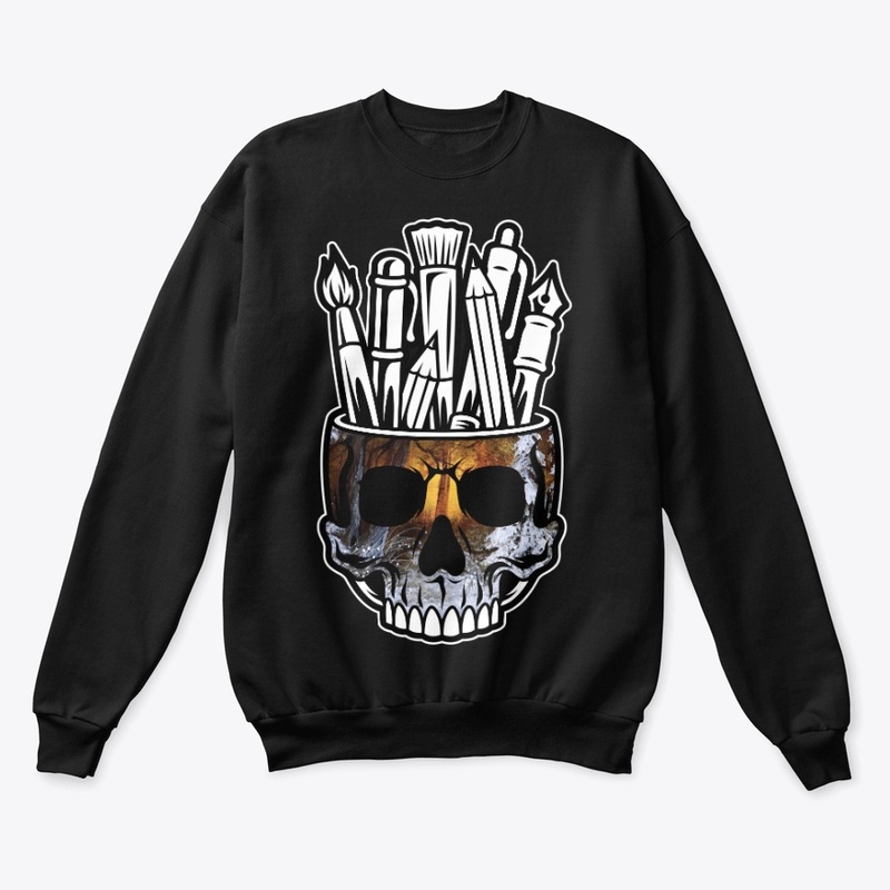 Skull Paintbrush Holder 