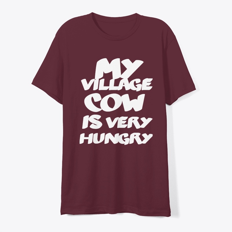 My village cow is very hungry