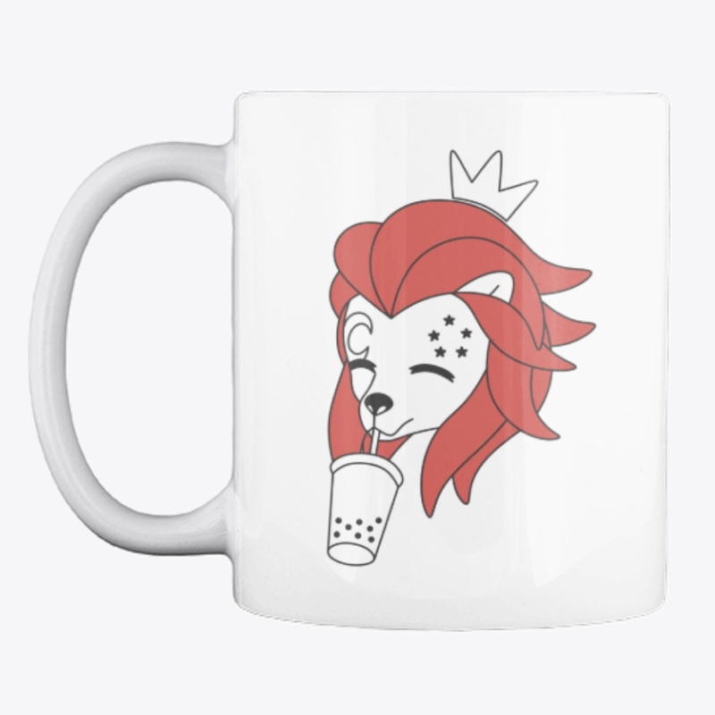 SG Lion Drinking Bubble Tea