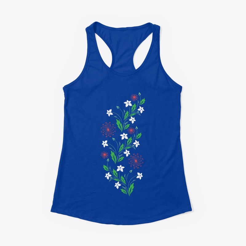 Art Nouveau Boho Wildflowers Flowers tee
