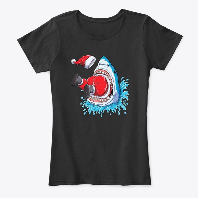 Shark Eating Santa Claus Christmas 