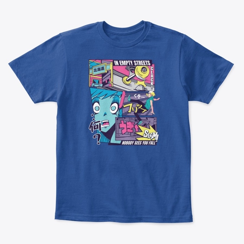 Anime Vaporwave Skater Fall Comic