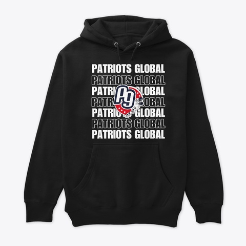 Patriots Global Pattern Apparel  Black T-Shirt Front