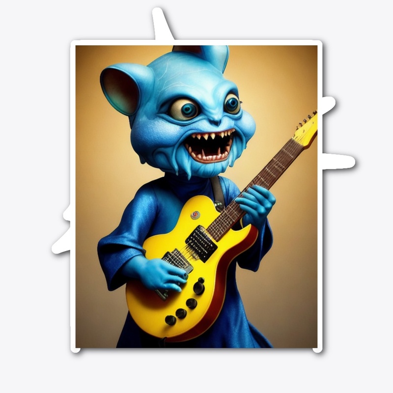 Strange Creature Jamming on Guitar