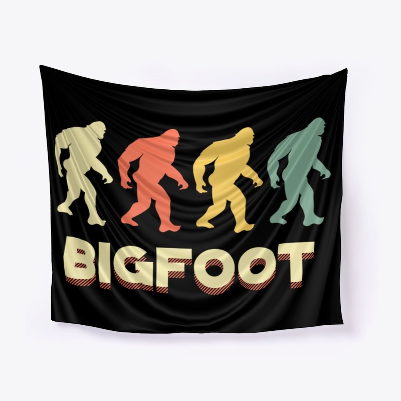Retro Silhouette Vintage Bigfoot Lover