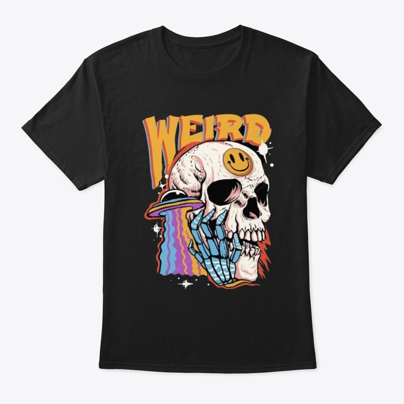 Weird vintage skull with a smiley face