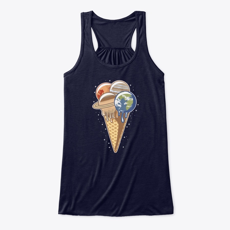 Planet Ice Cream Creative Art Design