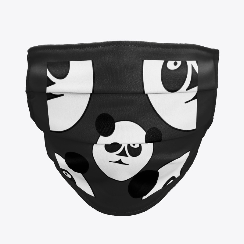 abstract pandas black and white pattern