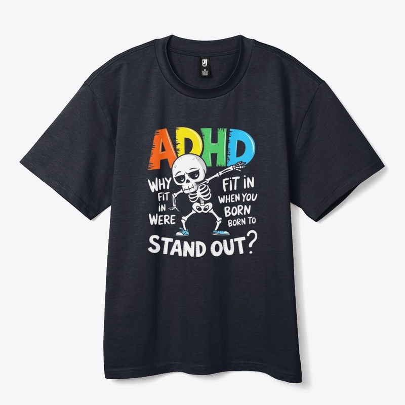 "ADHD Skeleton Dabbing Print"