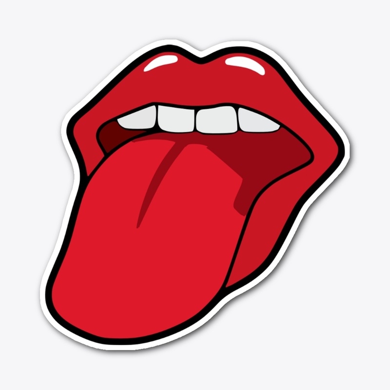 lips with tongue out