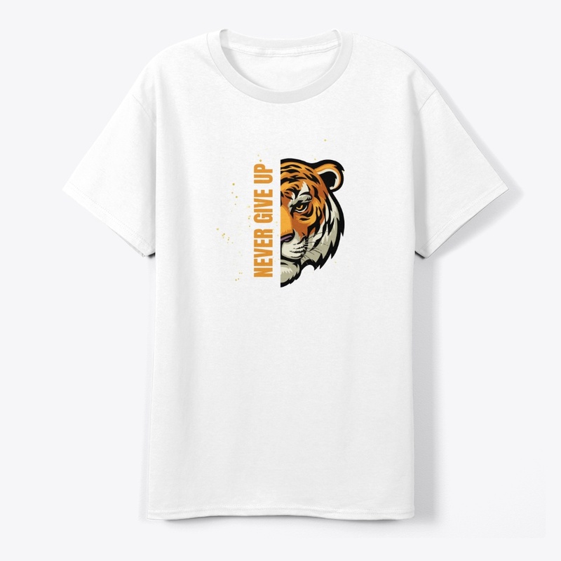 Never give up motivation t shirt