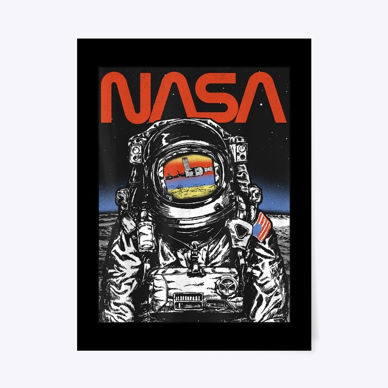 Astronaut Moon Reflection