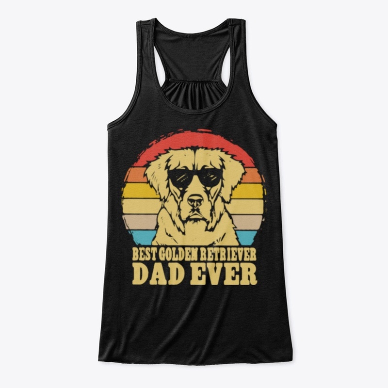 Best Golden Retriever Dad Ever Vintage