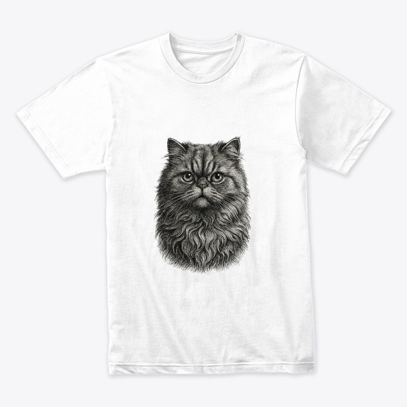 Vintage Persian Cat Art T-Shirt