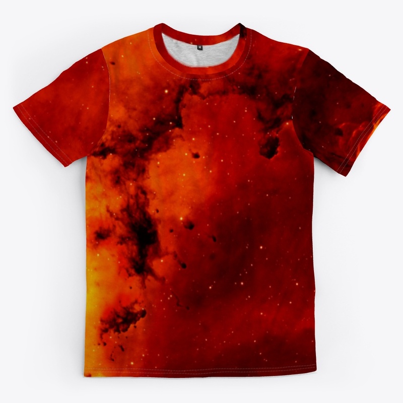 Abstract Reddish Orange Cloud Design