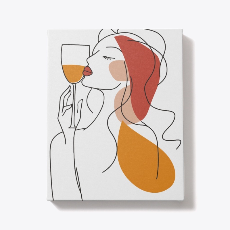 Abstract Minimalist Art for Wine Lovers