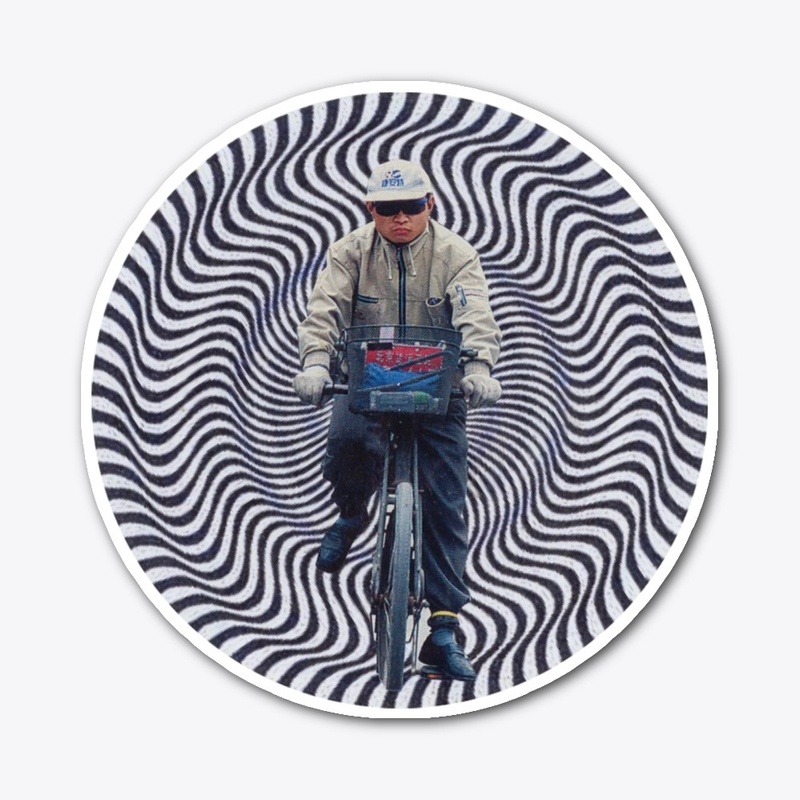 Handmade collage "Bicycle"