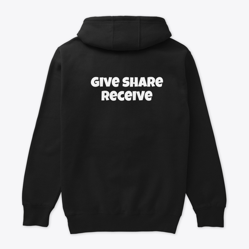 Give Share Receive Hoodie Black