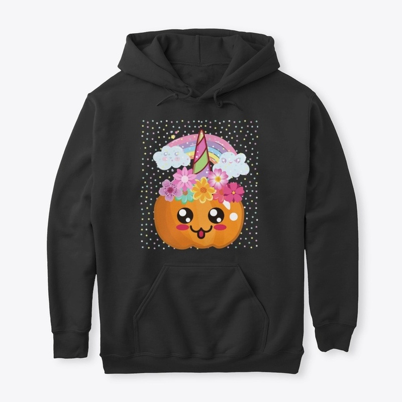 Cute Halloween Pumpkin Unicorn Rainbow