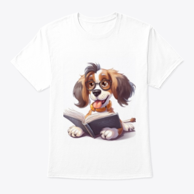dog reading book