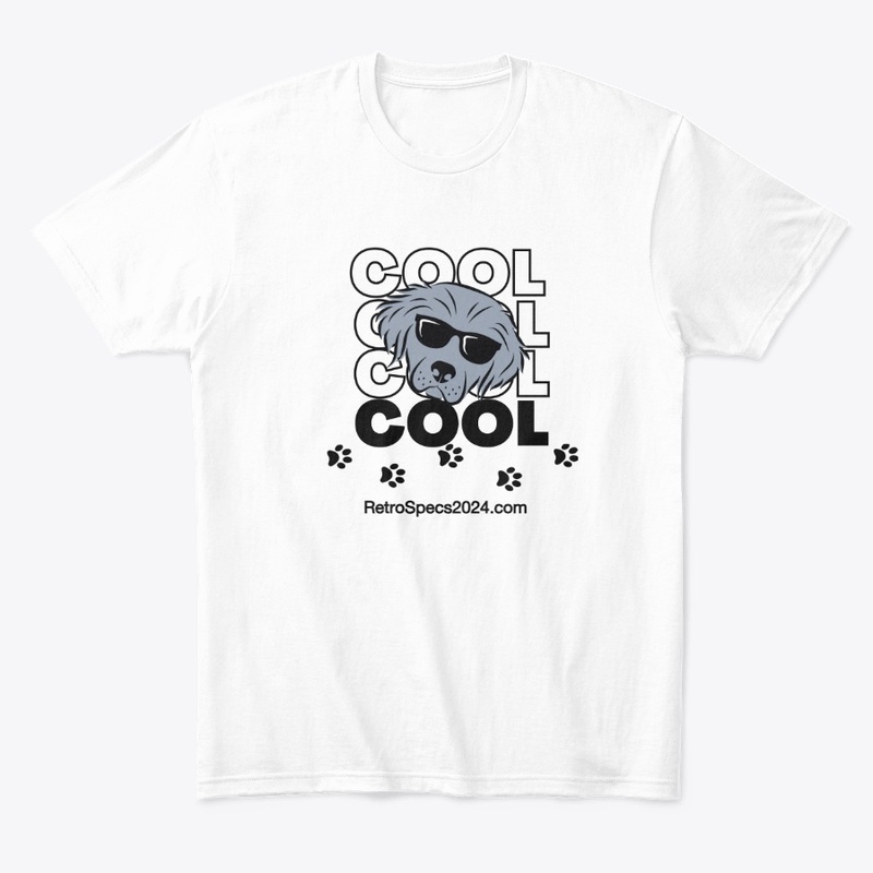 Retro cool dog with shades