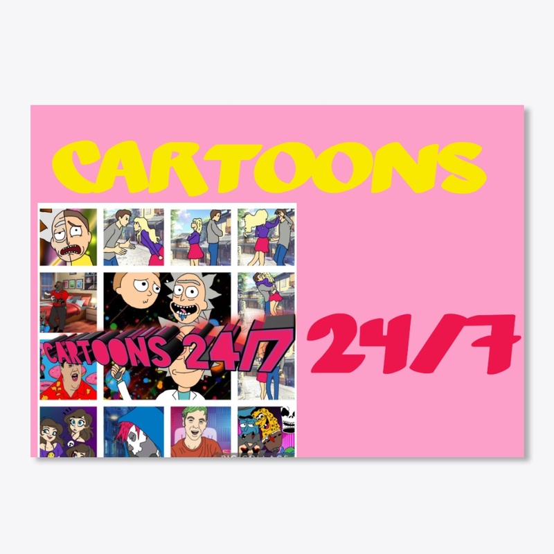 Cartoons 24/7 stickers 