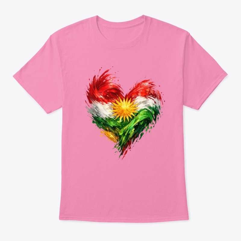 Kurdistan Heart: Artistic Flag Design