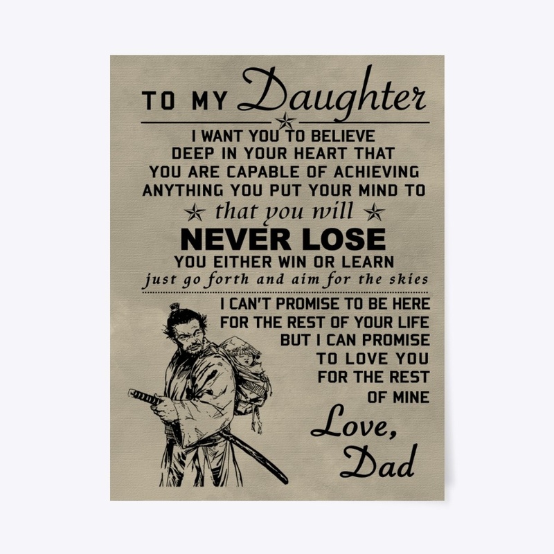 Samurai poster Dad to daughter