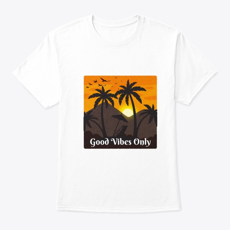 Good Vibes Only Tropical Sunset