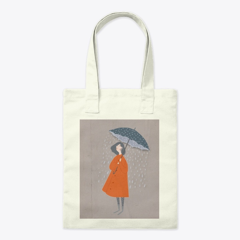woman in the rain