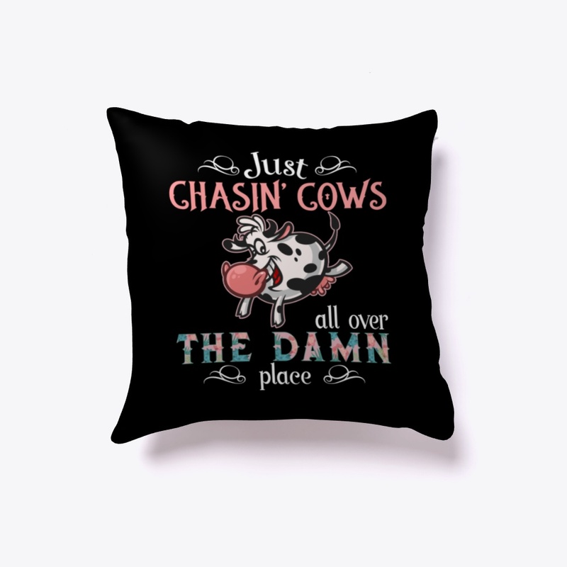 Farm Girl Chasin' Cows Over Damn Place