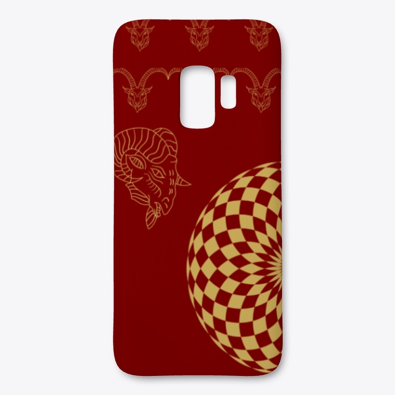 Golden goat and mandala 