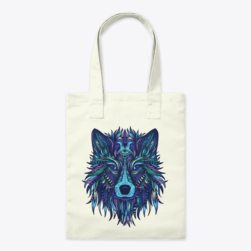 Mandala Pattern Hippie Tribal Wolf Gift