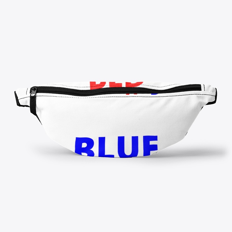 Bed white and blue funny independence na