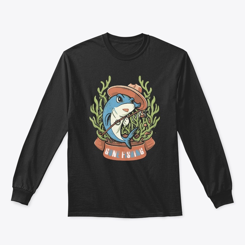 Gone fishing t-shirt design