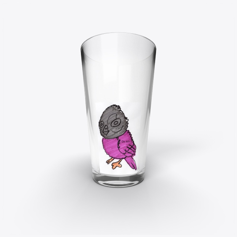 Div Jen Pint Glass