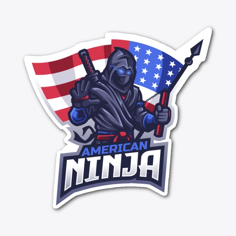 American Ninja Die Cut Sticker