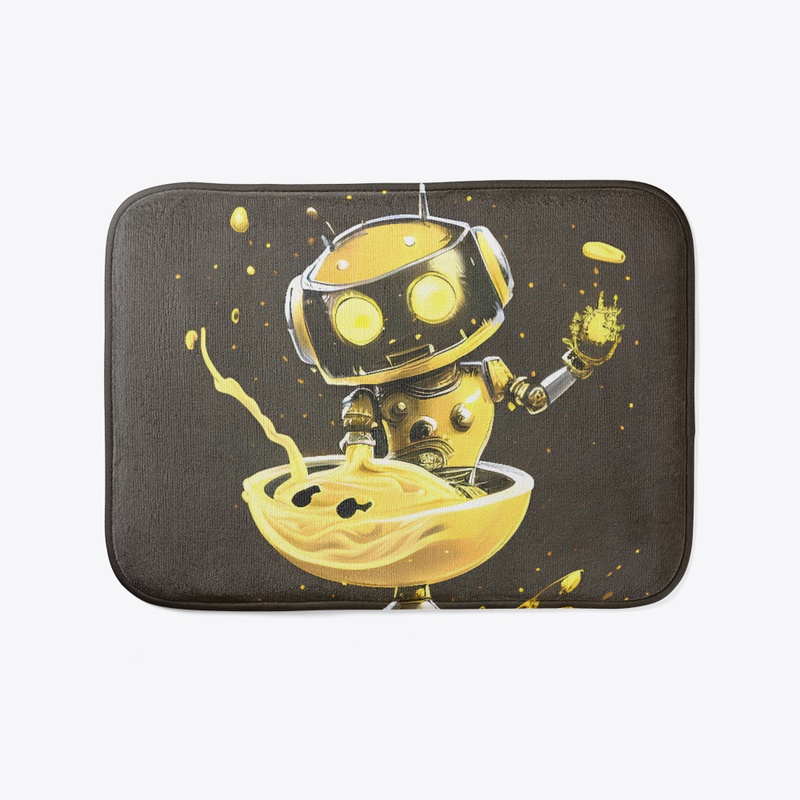 A robot with custard