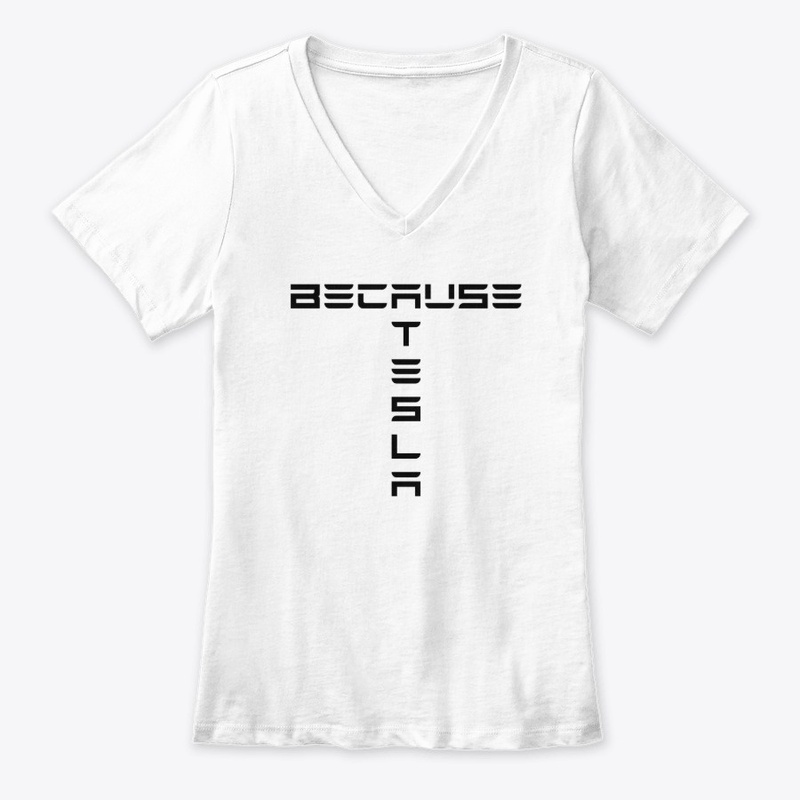 BecauseTesla T logo (black print)