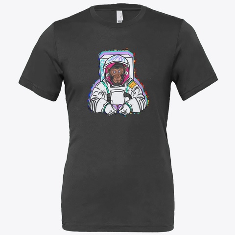  Ham The Astrochimp Black Maglietta Front