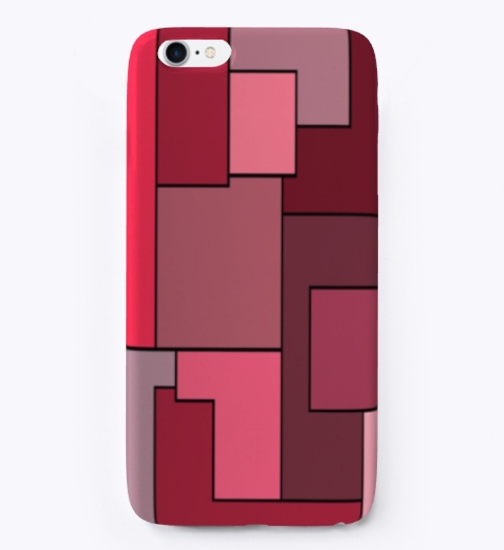 Abstract red block different hues