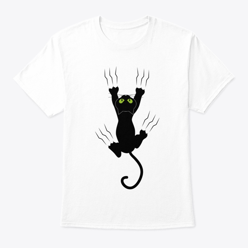 Black Cat Holding On 